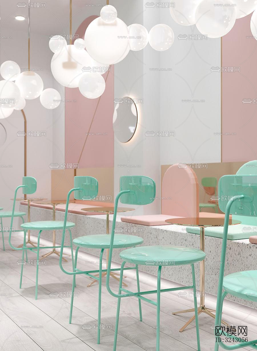 现代咖啡奶茶效果图下载（渲染图5）