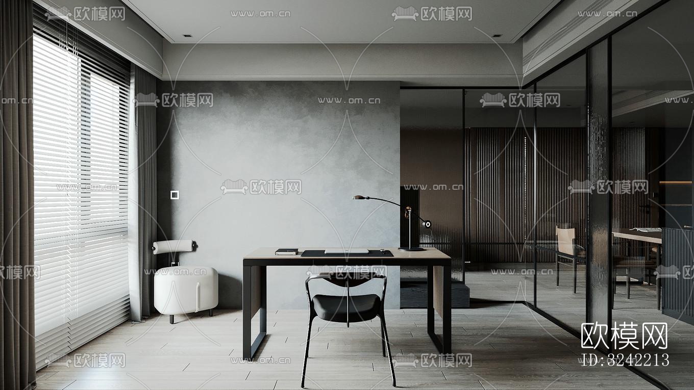 现代客餐厅效果图下载（渲染图2）