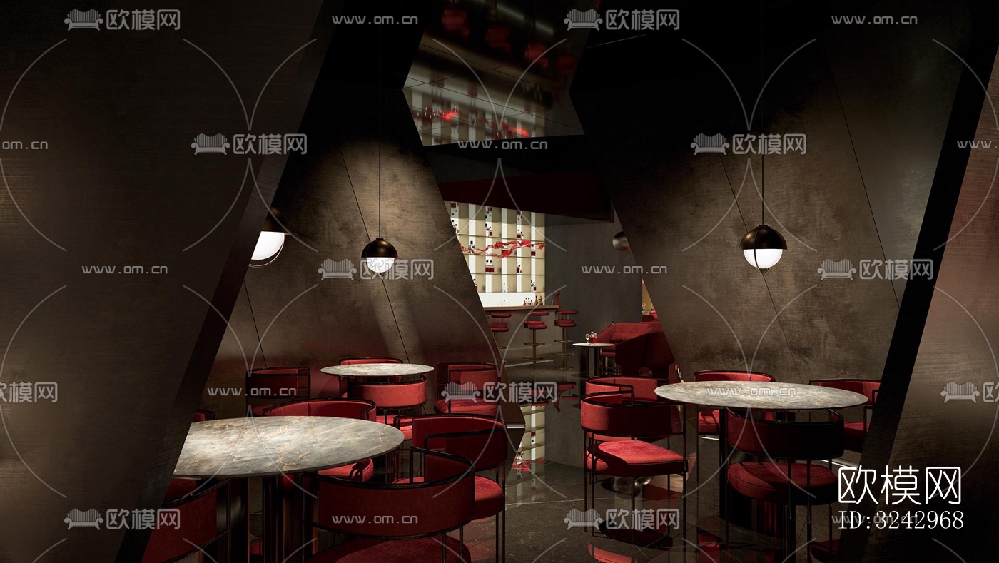 现代中餐厅效果图下载（渲染图13）