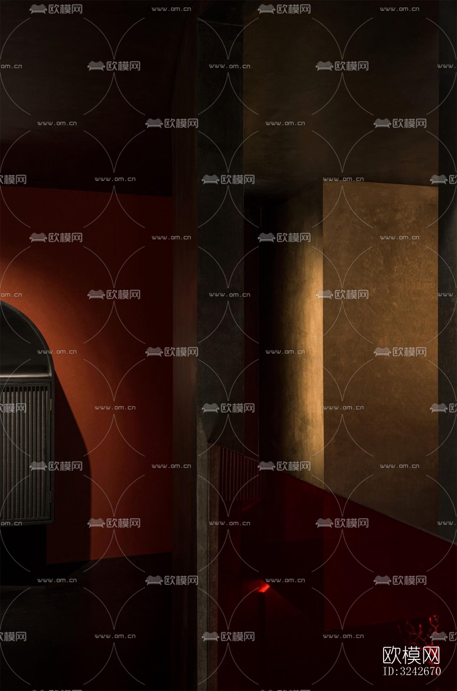 新中式中餐厅效果图下载（渲染图12）