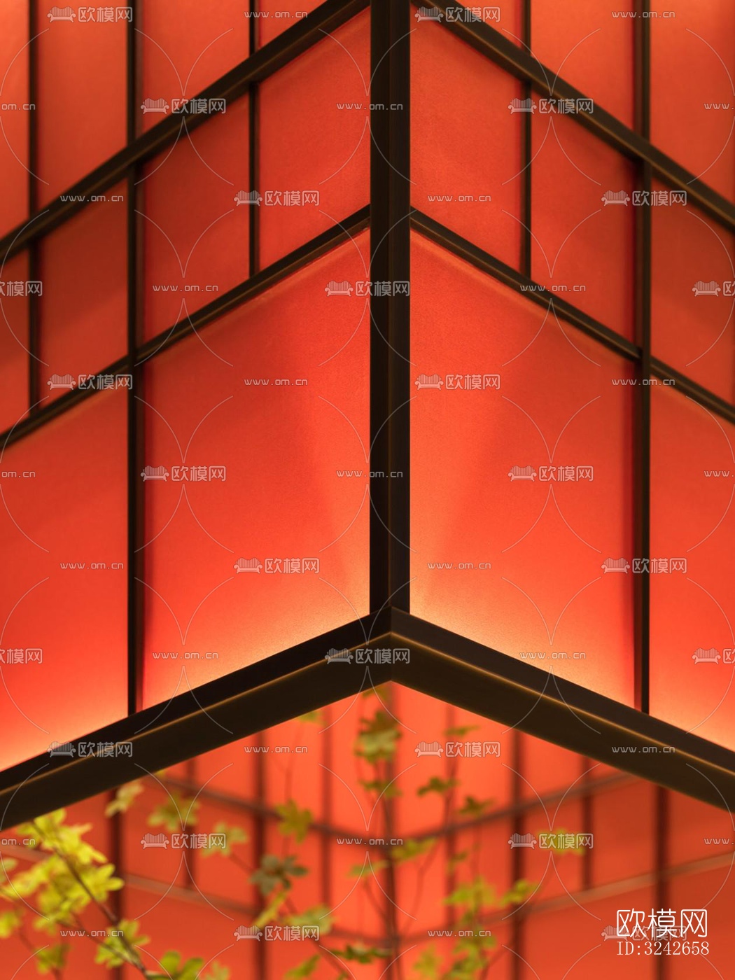 新中式中餐厅效果图下载（渲染图14）