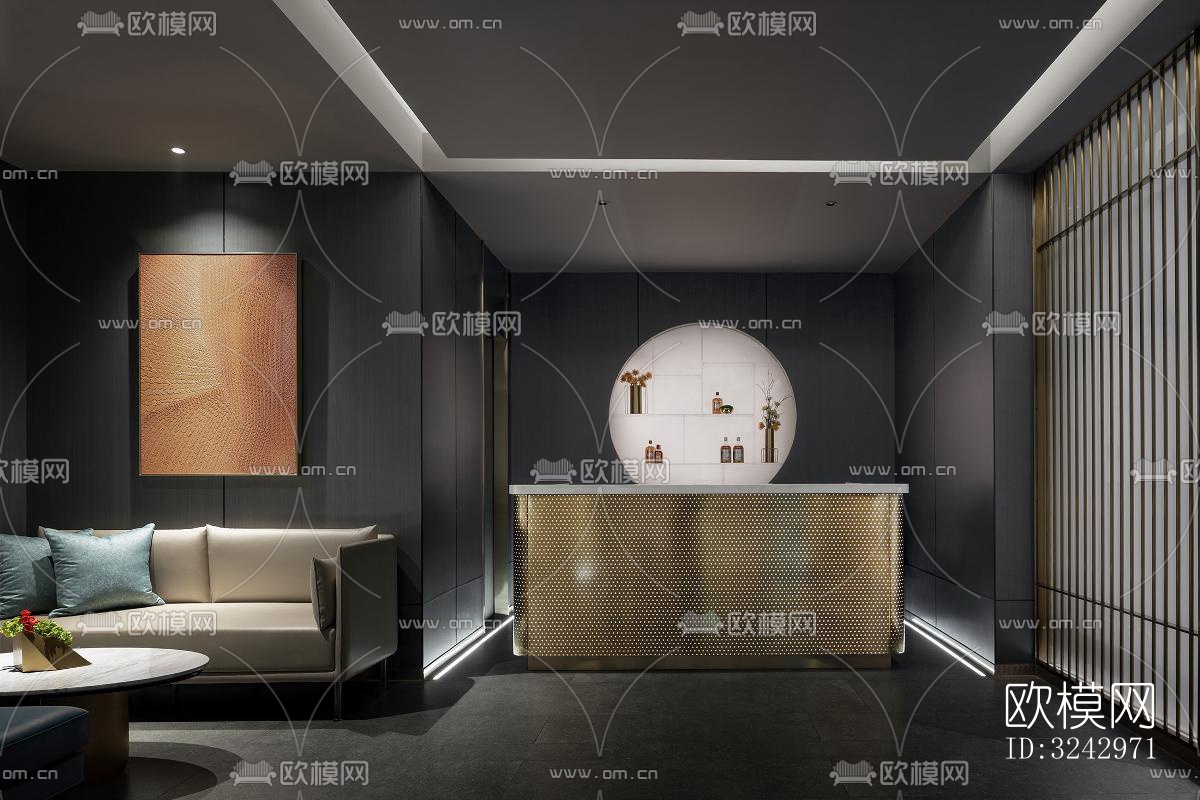 现代中餐厅效果图下载（渲染图2）