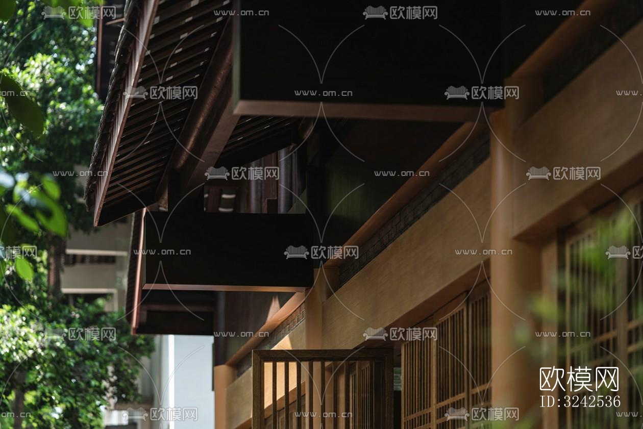 中式中餐厅效果图下载（渲染图8）