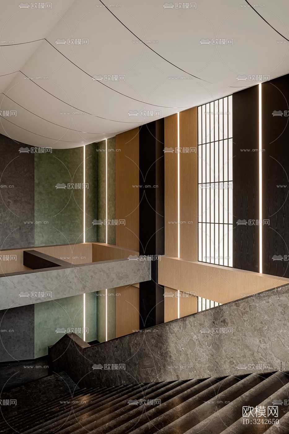 新中式中餐厅效果图下载（渲染图9）