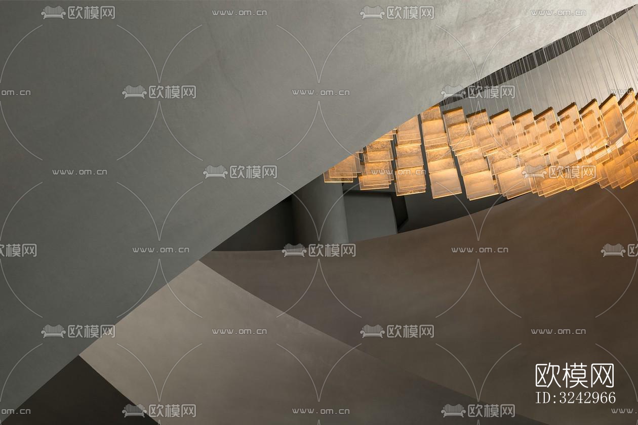 现代中餐厅效果图下载（渲染图1）