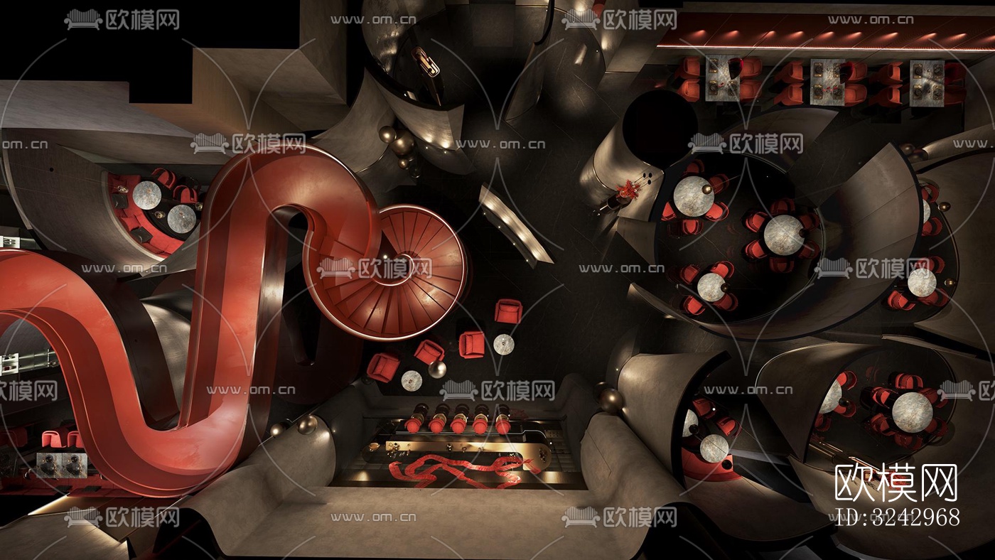 现代中餐厅效果图下载（渲染图9）