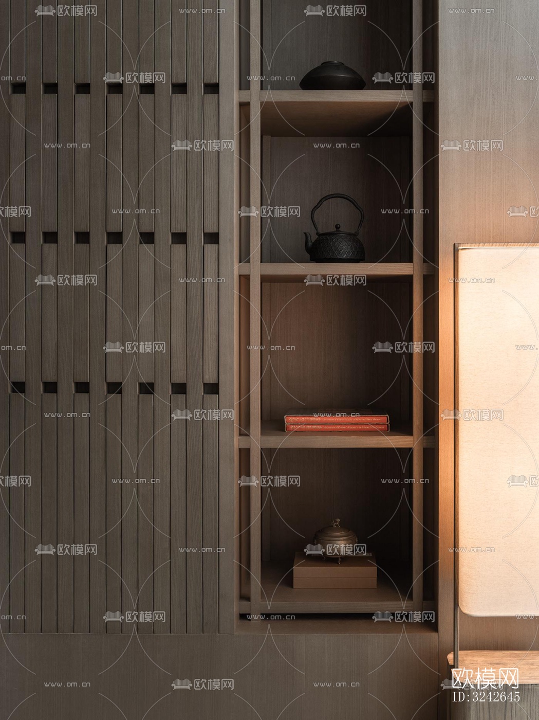 新中式中餐厅效果图下载（渲染图5）