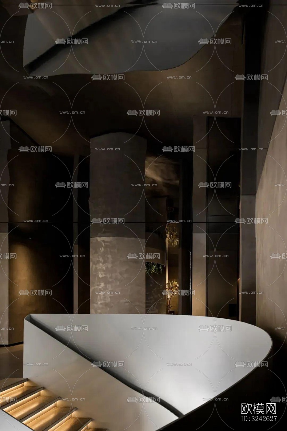 新中式中餐厅效果图下载（渲染图12）