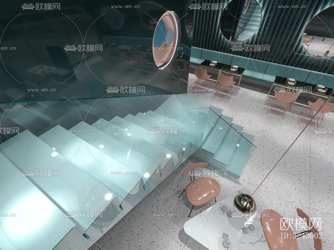 北欧咖啡奶茶效果图下载（渲染图3）