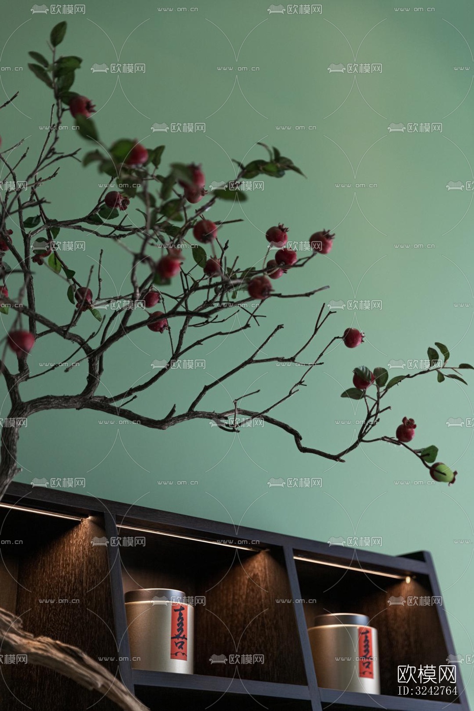 新中式中餐厅效果图下载（渲染图13）