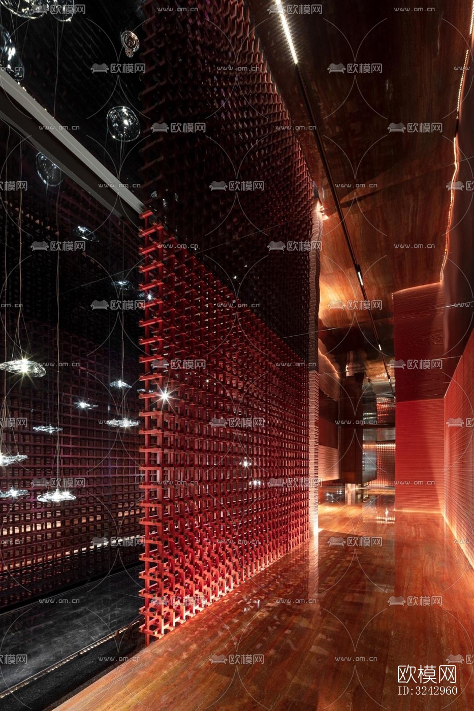 现代中餐厅效果图下载（渲染图3）