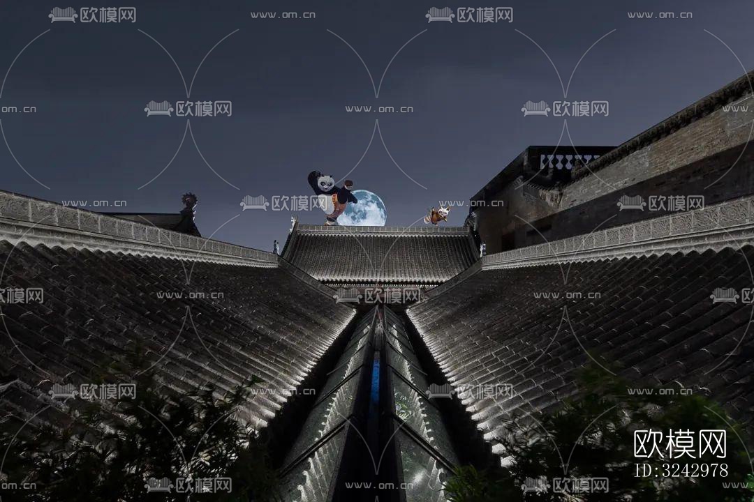 现代中餐厅效果图下载（渲染图11）