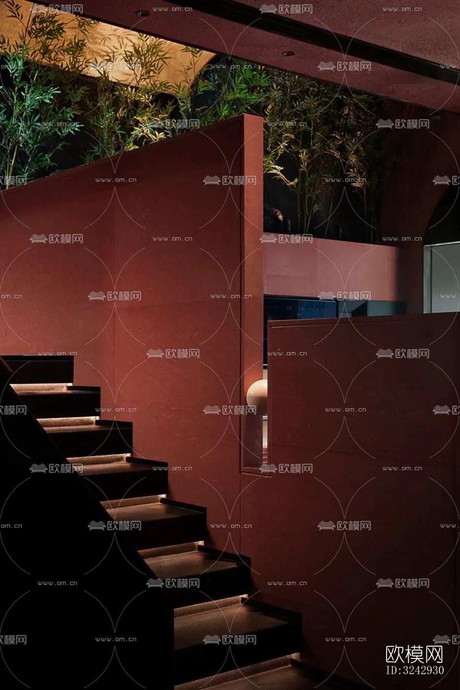 现代中餐厅效果图下载（渲染图1）