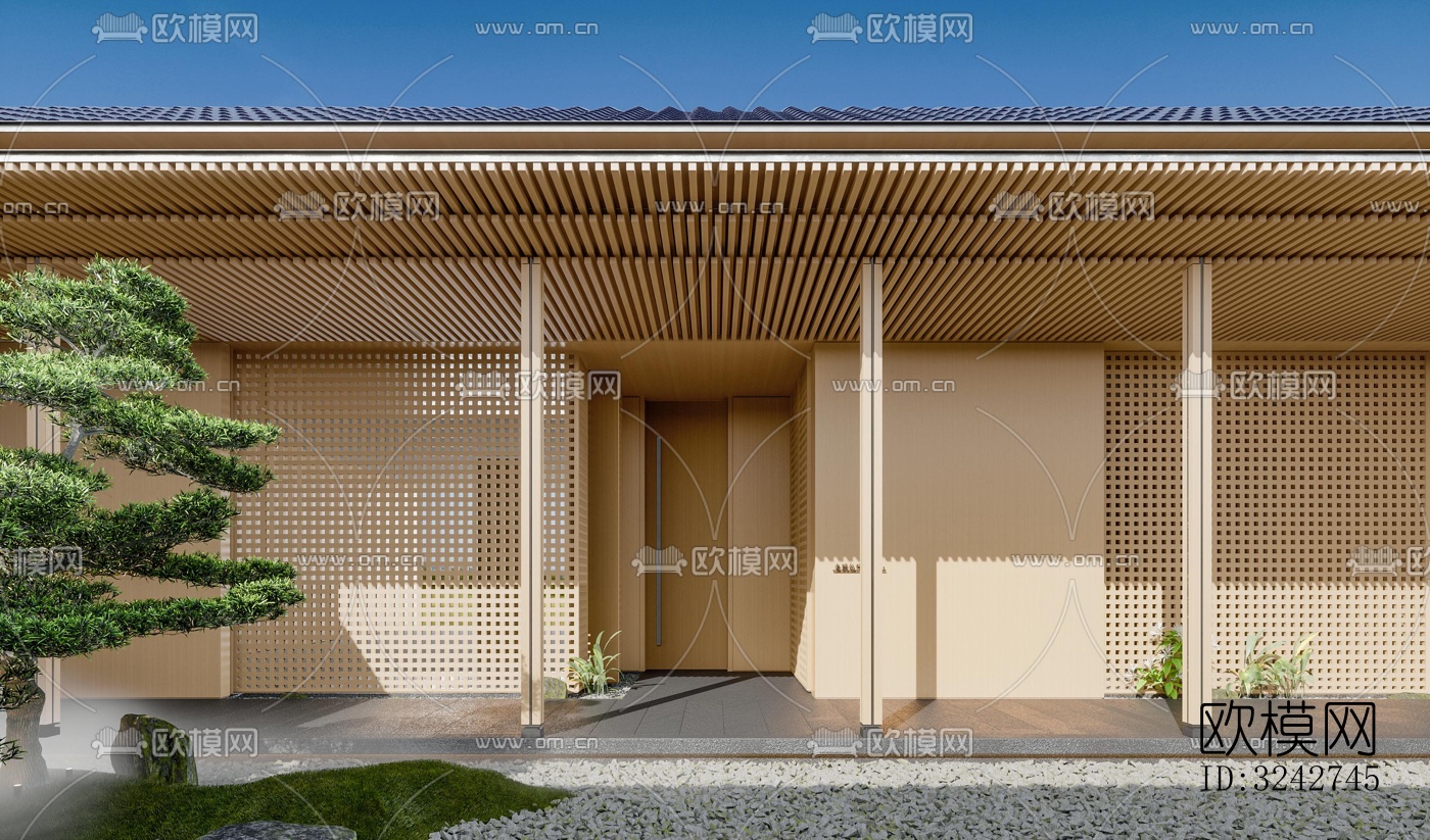 新中式中餐厅效果图下载（渲染图20）