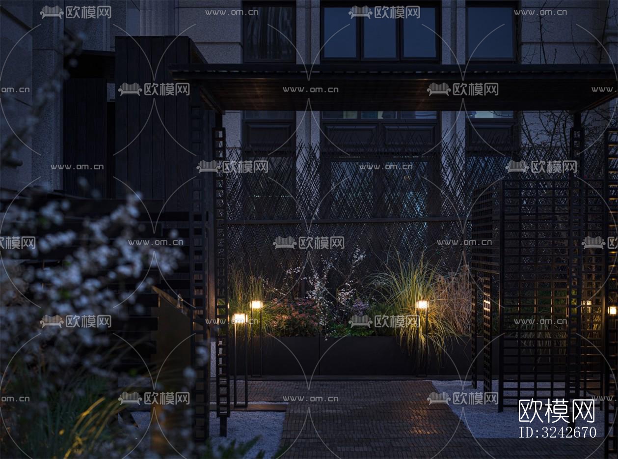 新中式中餐厅效果图下载（渲染图15）