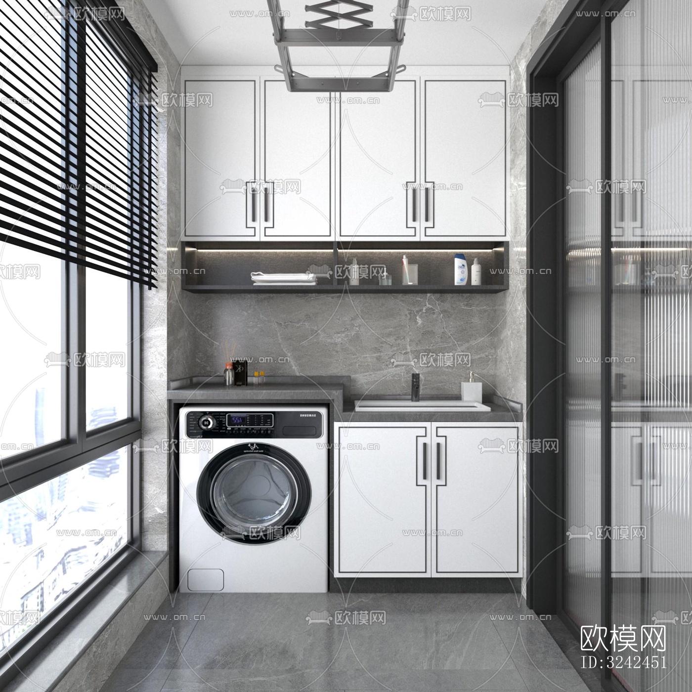 现代阳台花园效果图下载（渲染图4）