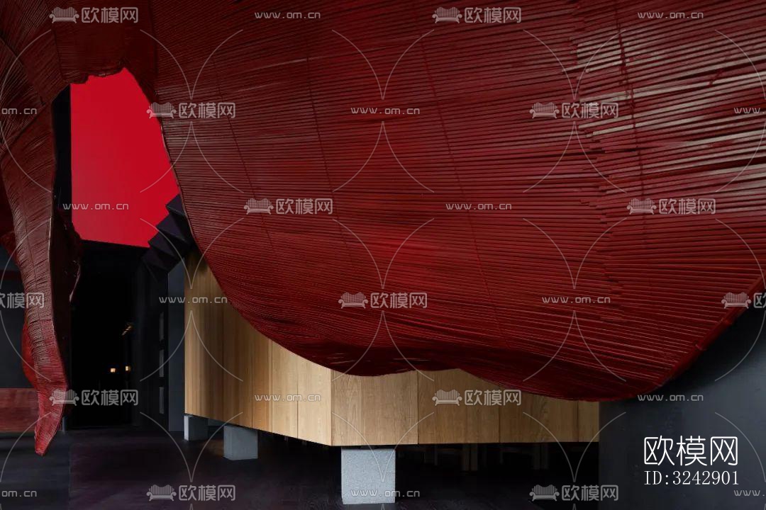现代中餐厅效果图下载（渲染图7）