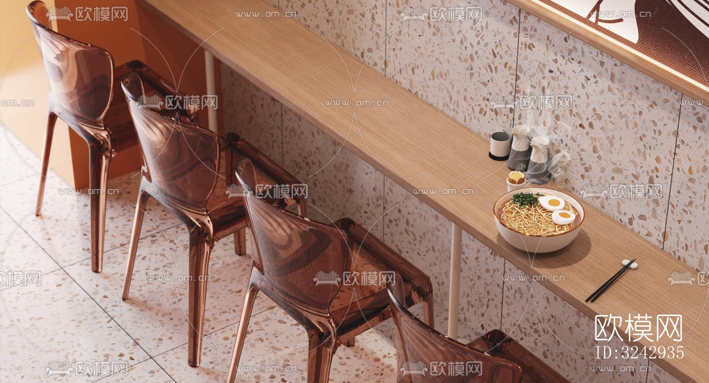 现代中餐厅效果图下载（渲染图4）