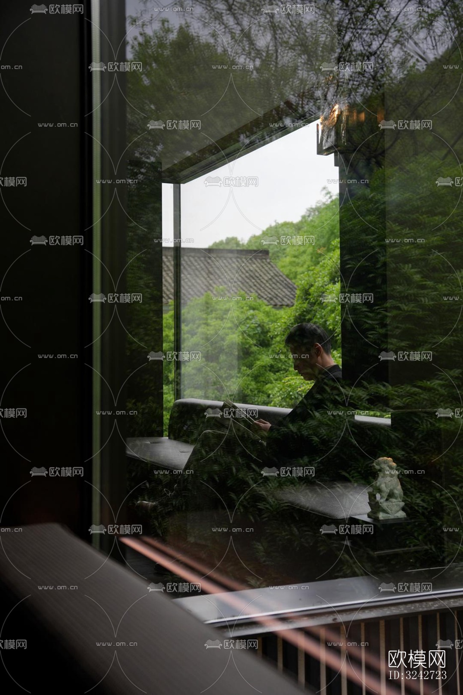 新中式中餐厅效果图下载（渲染图16）