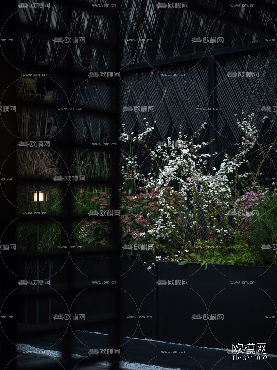 新中式中餐厅效果图下载（渲染图13）