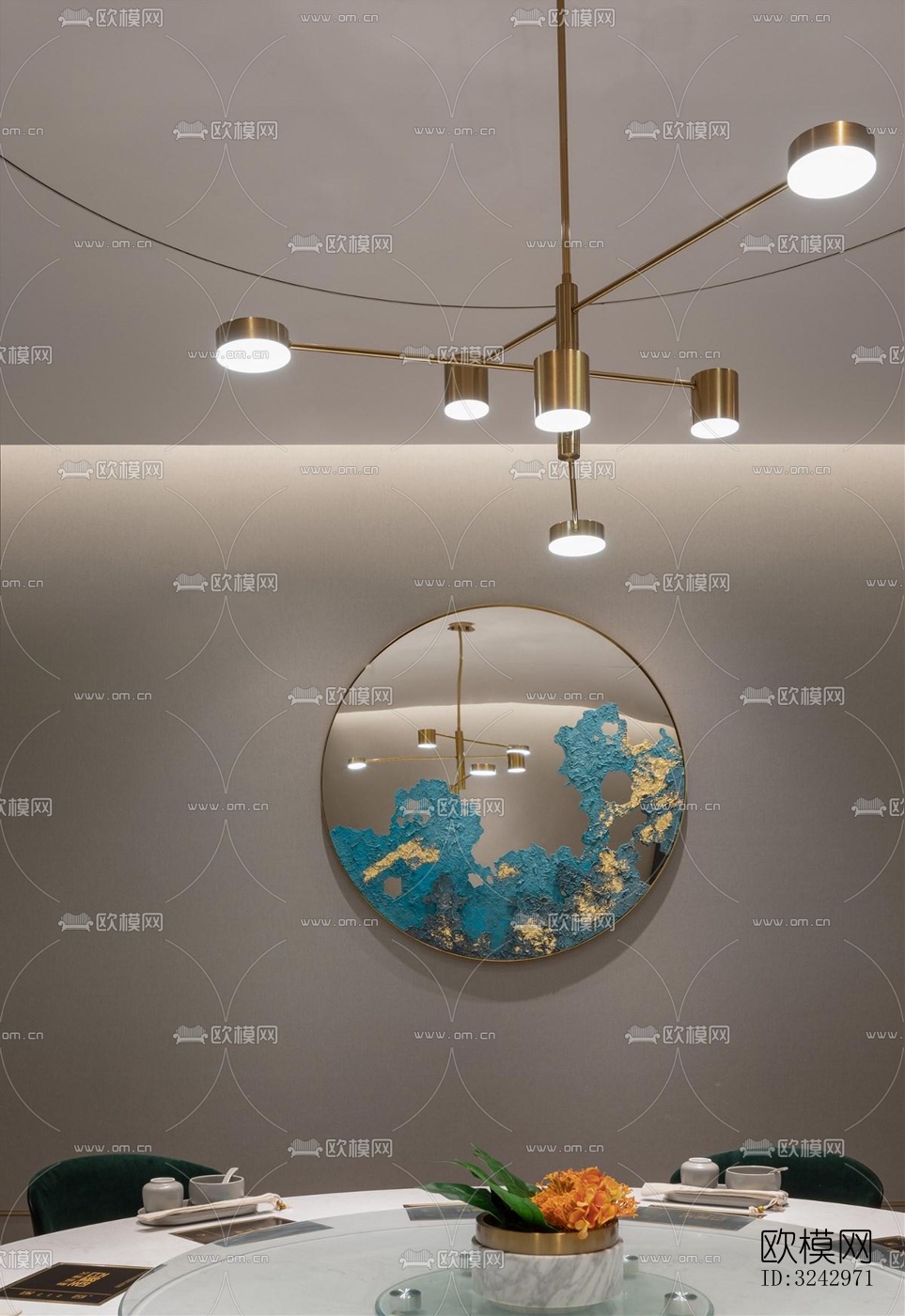 现代中餐厅效果图下载（渲染图14）