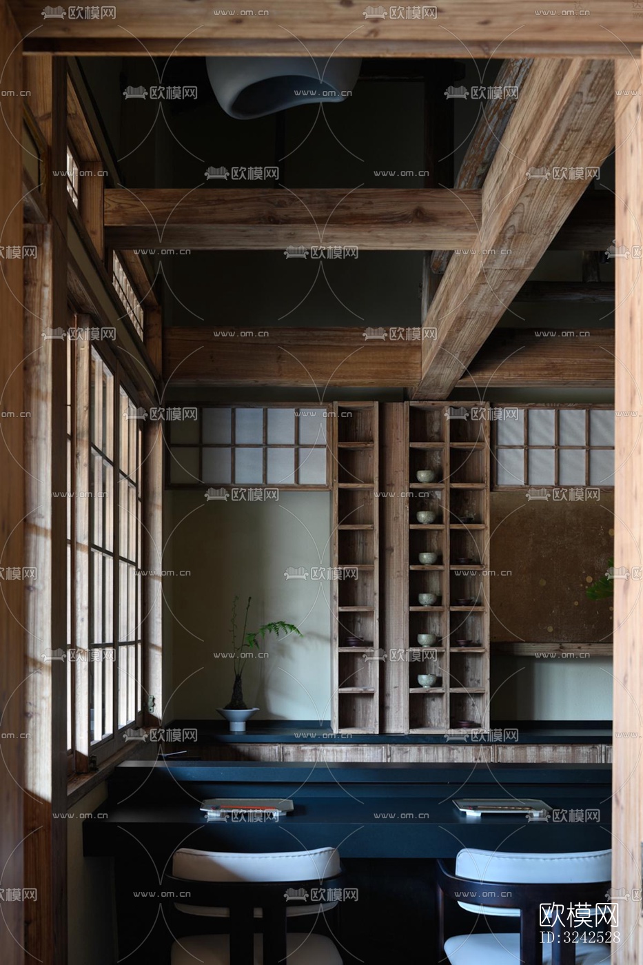 中式中餐厅效果图下载（渲染图13）