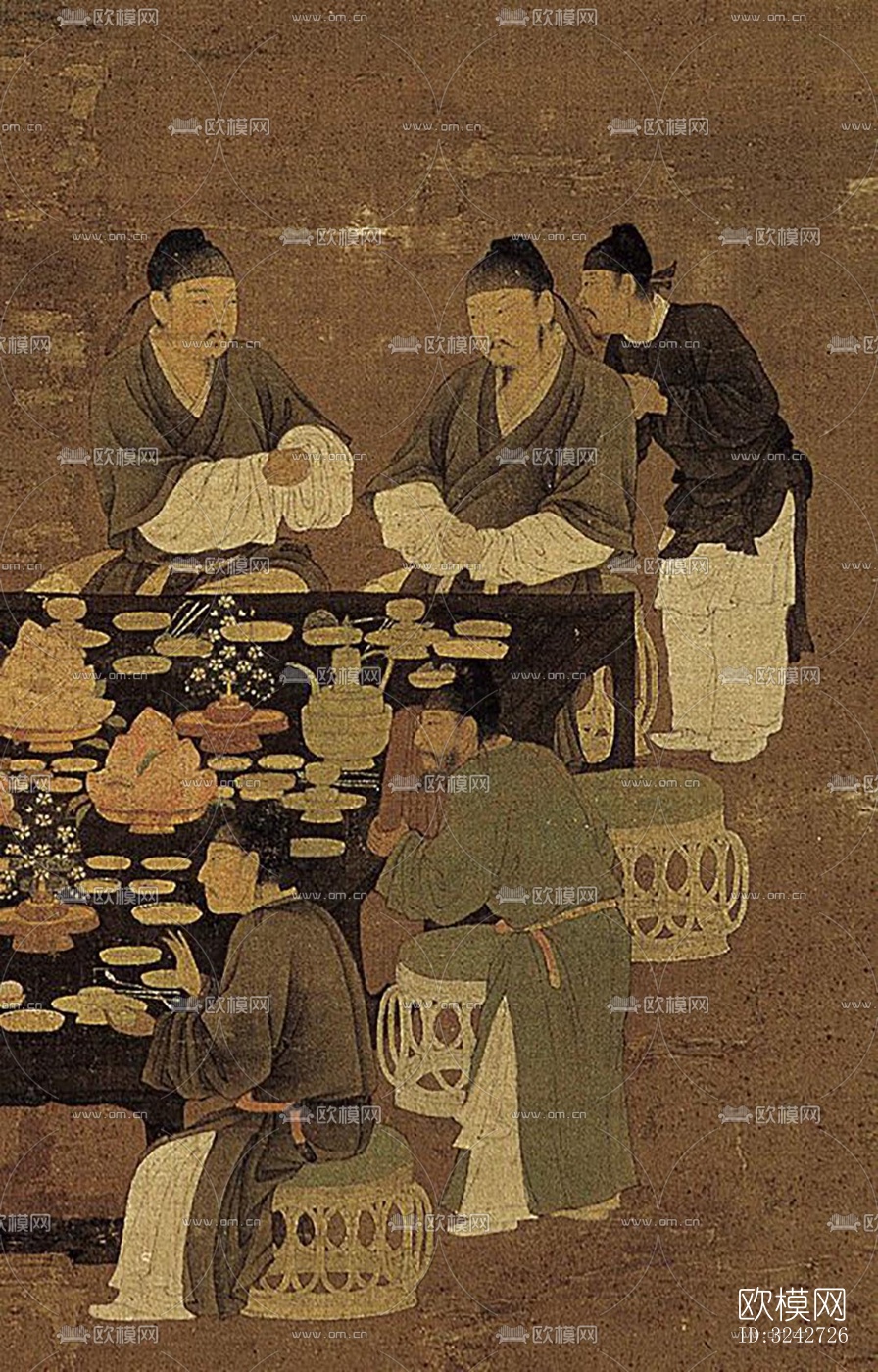 新中式中餐厅效果图下载（渲染图8）