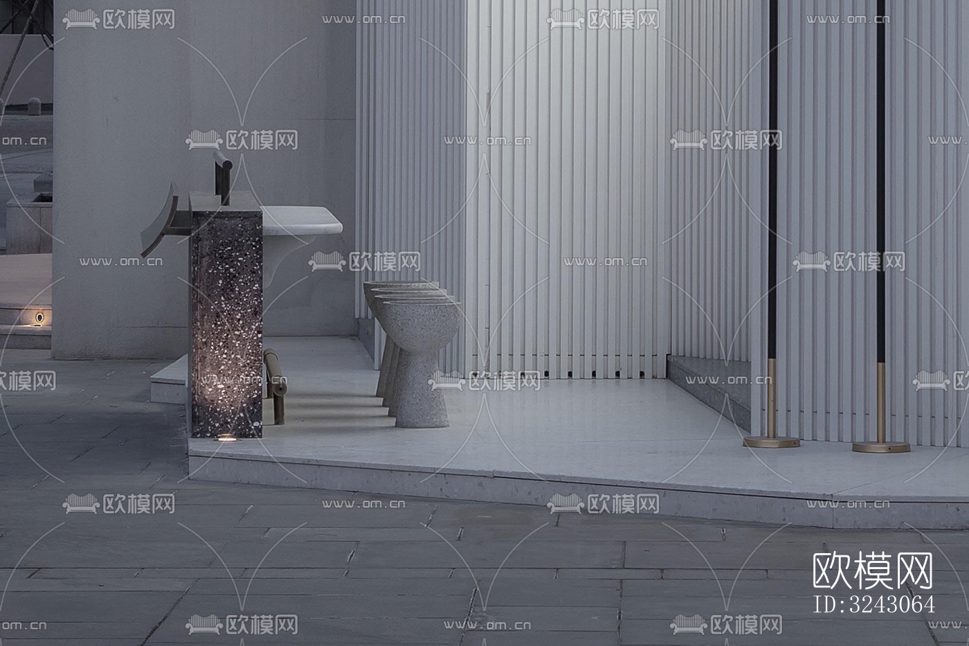 现代咖啡奶茶效果图下载（渲染图9）