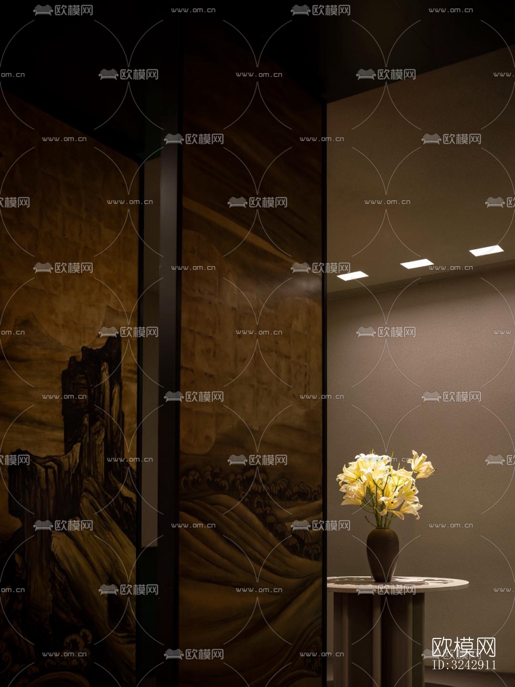 现代中餐厅效果图下载（渲染图18）