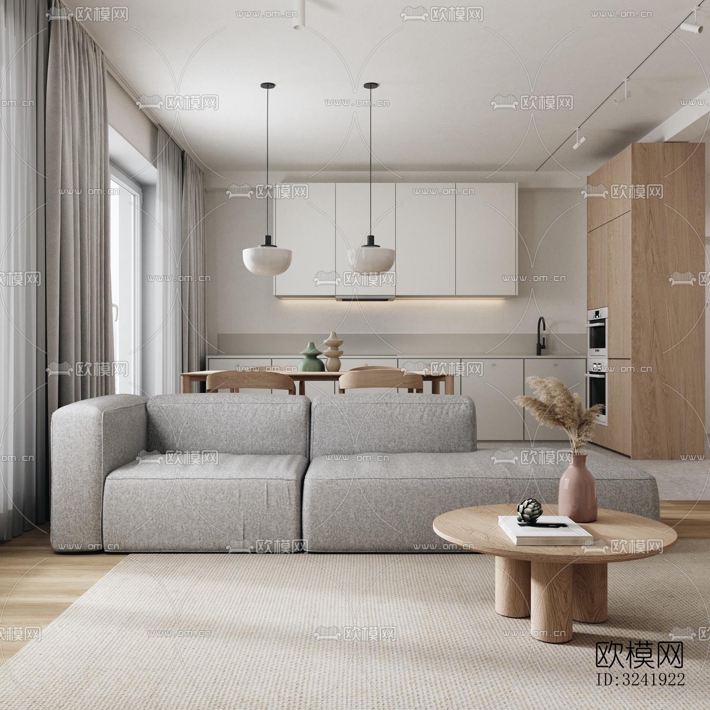 北欧公寓效果图下载（渲染图9）