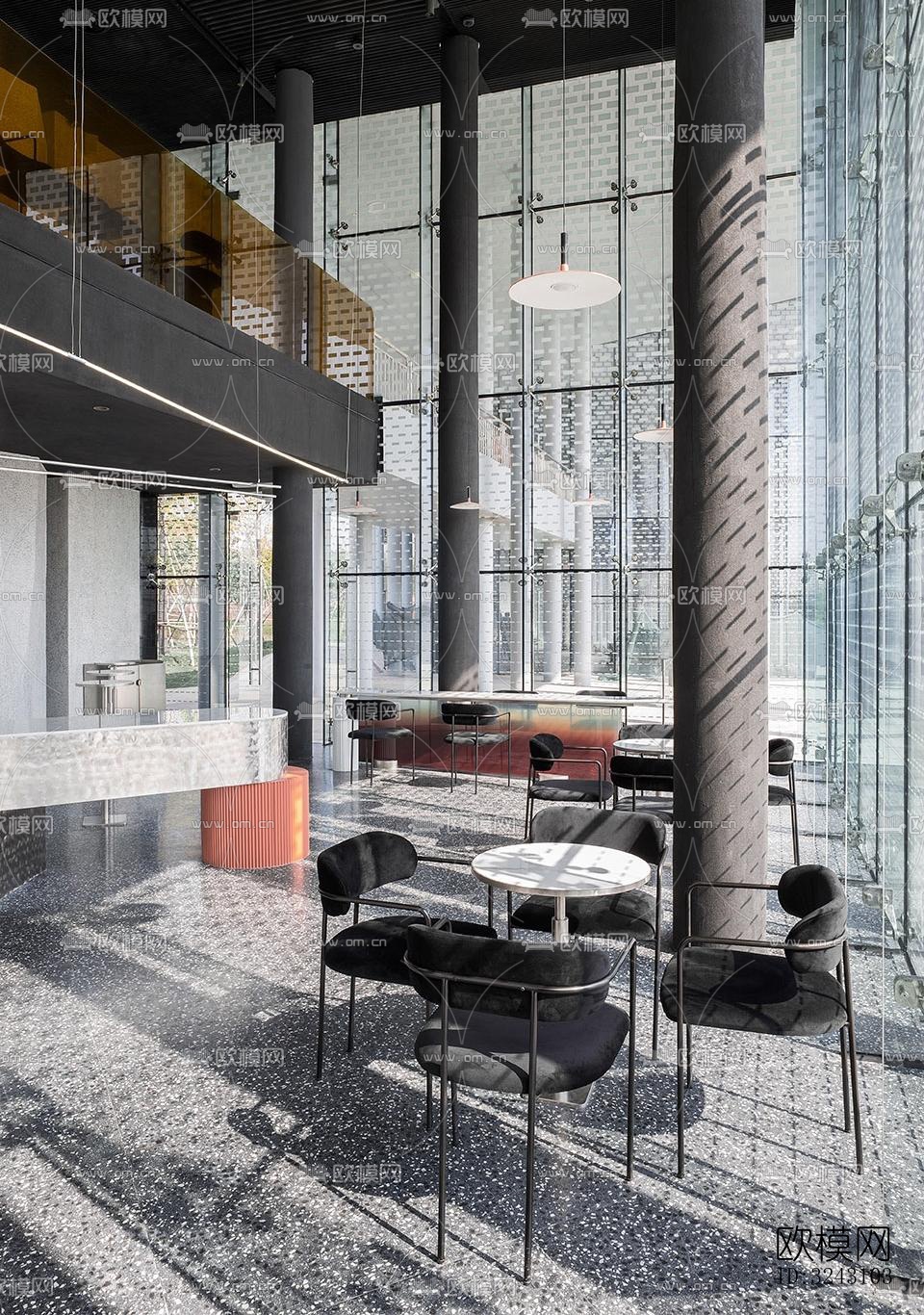 现代咖啡奶茶效果图下载（渲染图10）