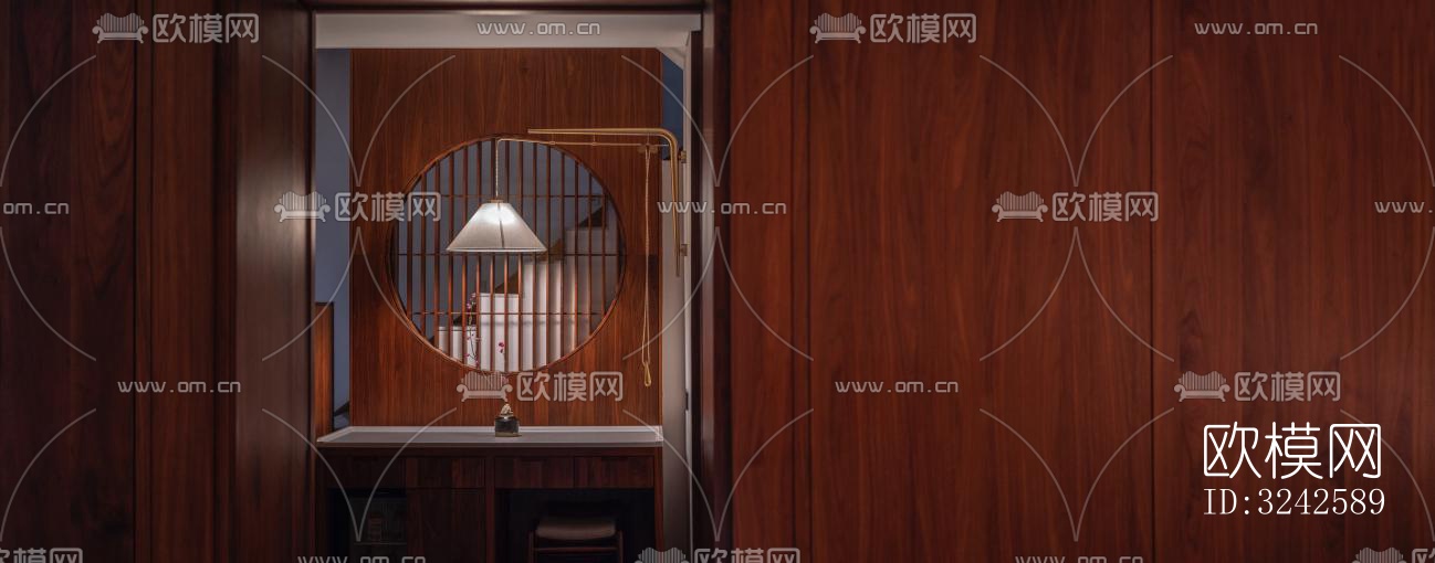 新中式中餐厅效果图下载（渲染图13）