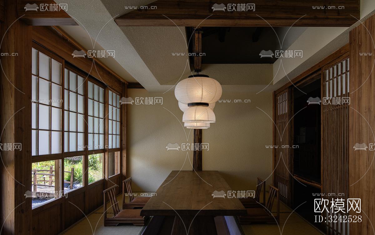 中式中餐厅效果图下载（渲染图15）