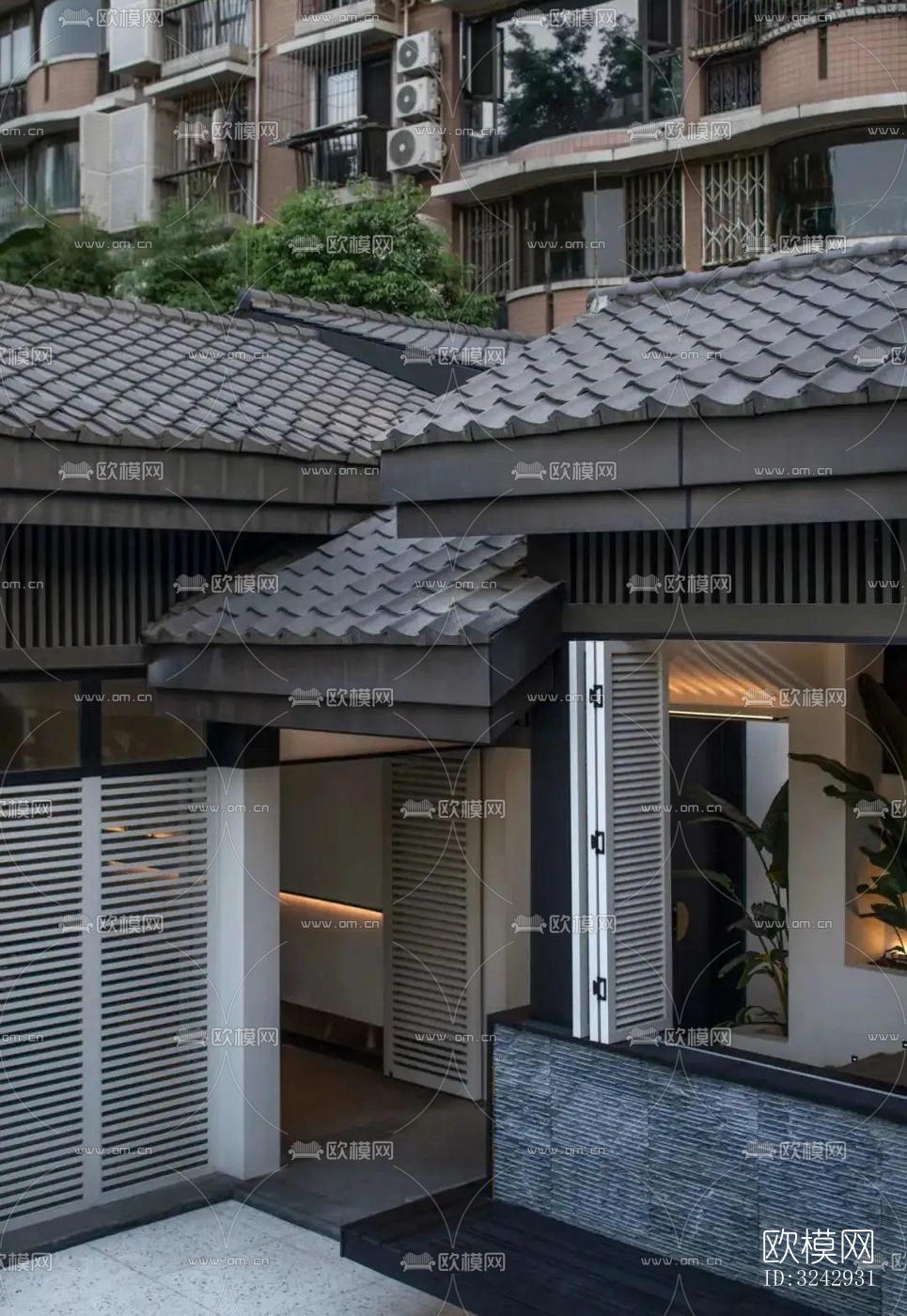 现代中餐厅效果图下载（渲染图9）