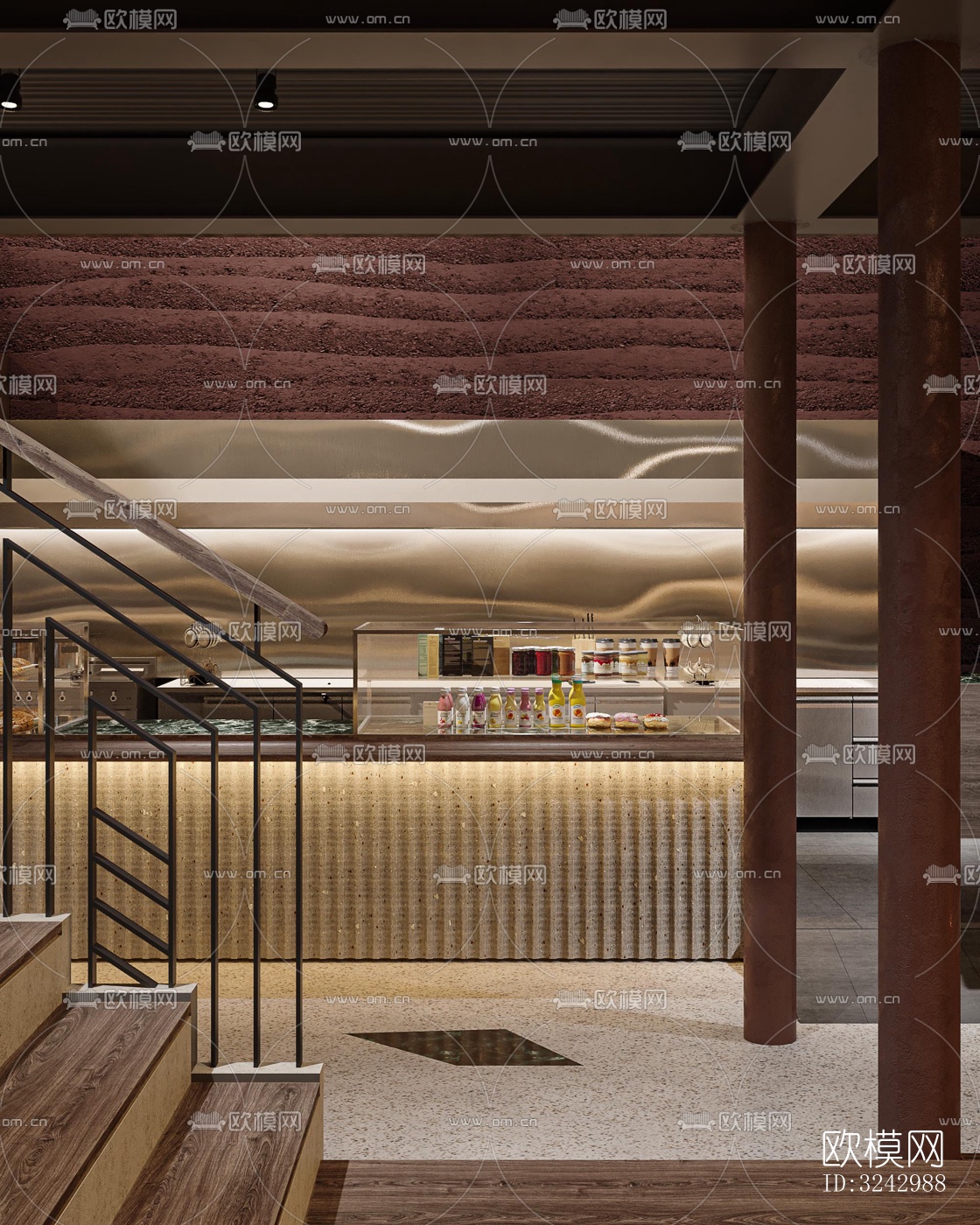 侘寂咖啡奶茶效果图下载（渲染图15）