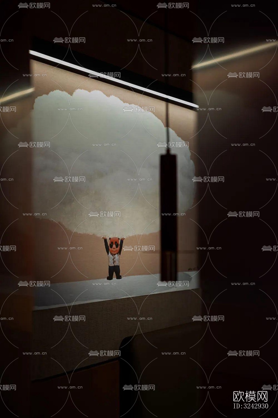 现代中餐厅效果图下载（渲染图12）