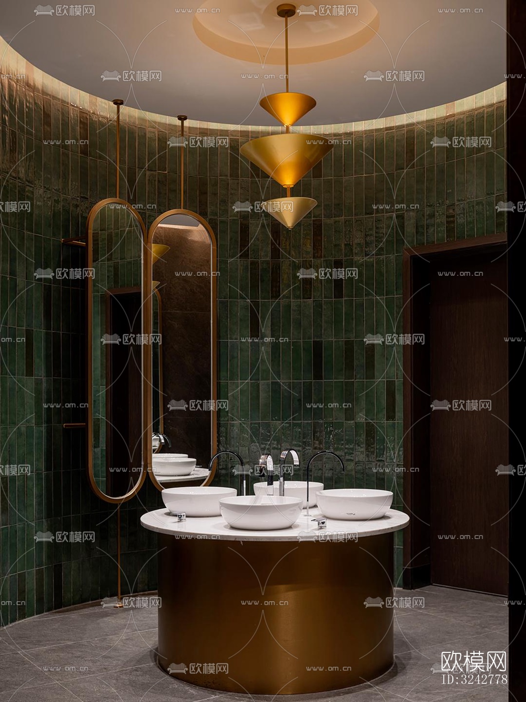 新中式中餐厅效果图下载（渲染图11）