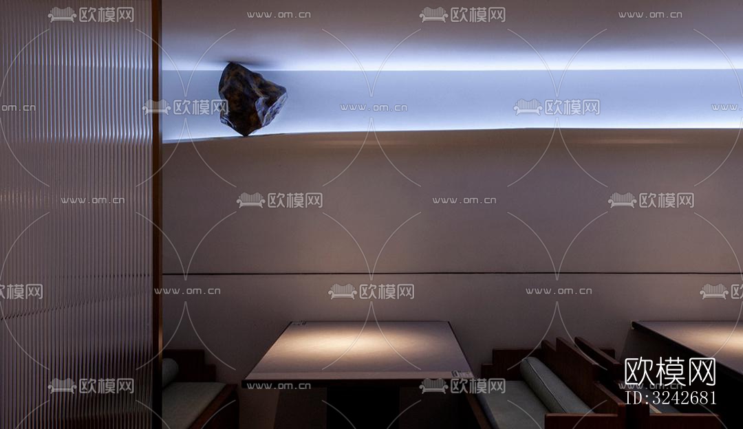 新中式中餐厅效果图下载（渲染图4）