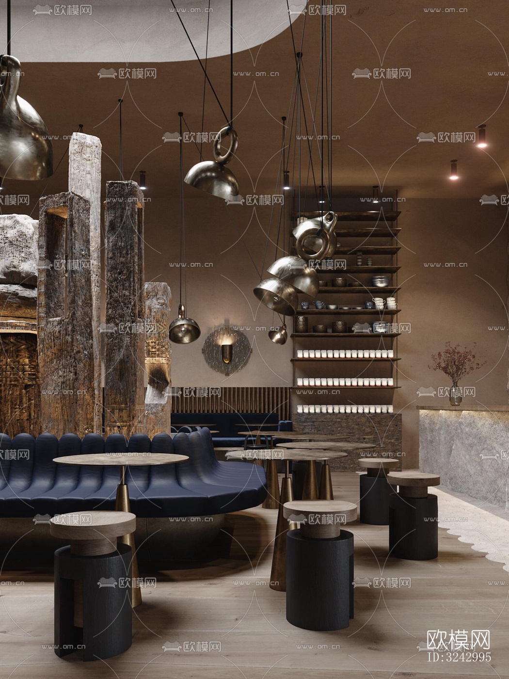 侘寂咖啡奶茶效果图下载（渲染图7）