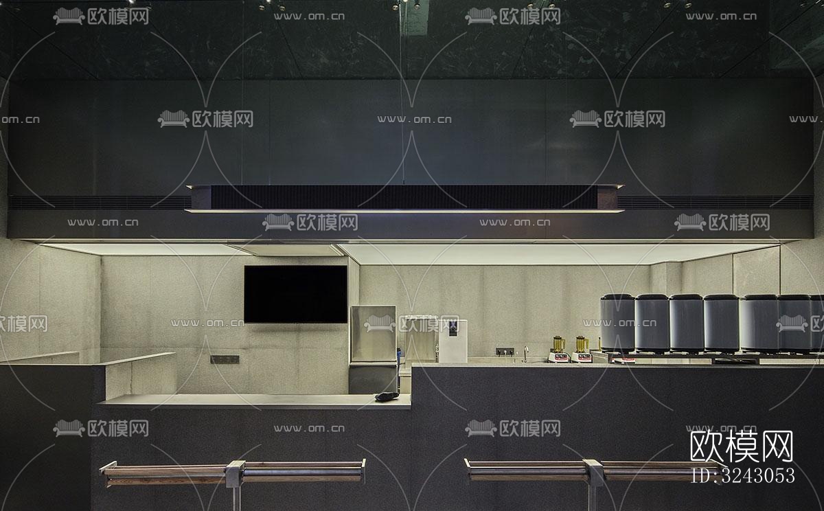 现代咖啡奶茶效果图下载（渲染图9）