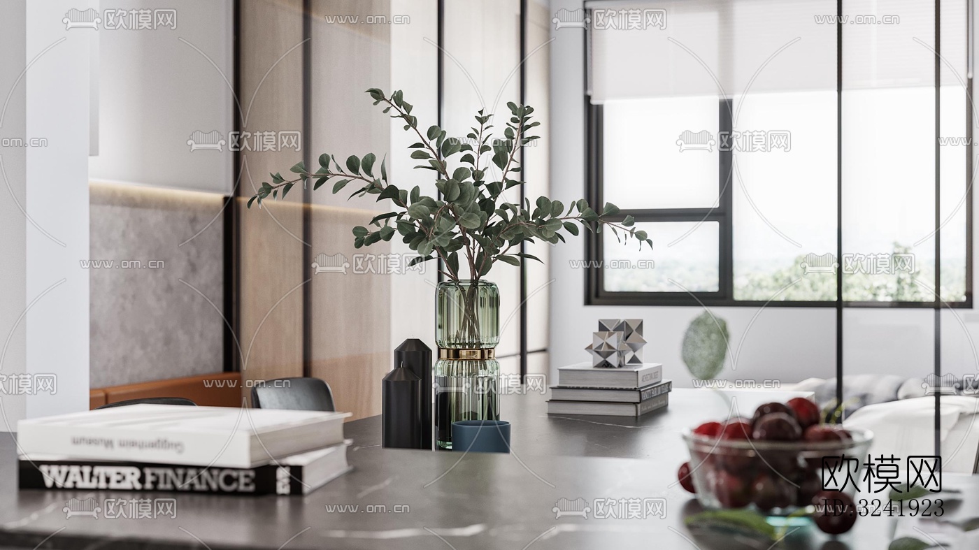 现代公寓效果图下载（渲染图1）