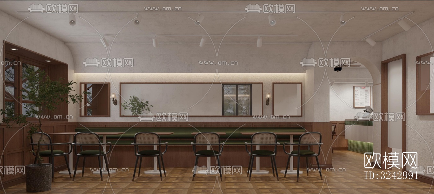 侘寂咖啡奶茶效果图下载（渲染图7）