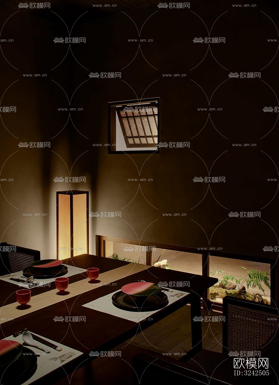 中古风中餐厅效果图下载（渲染图6）