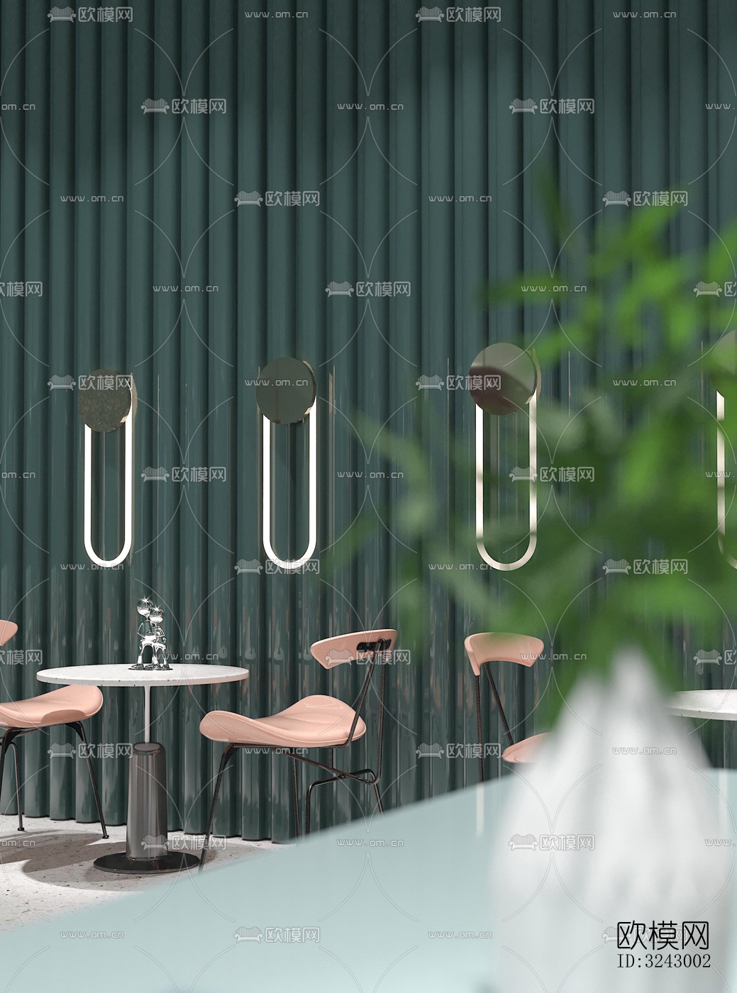 北欧咖啡奶茶效果图下载（渲染图6）