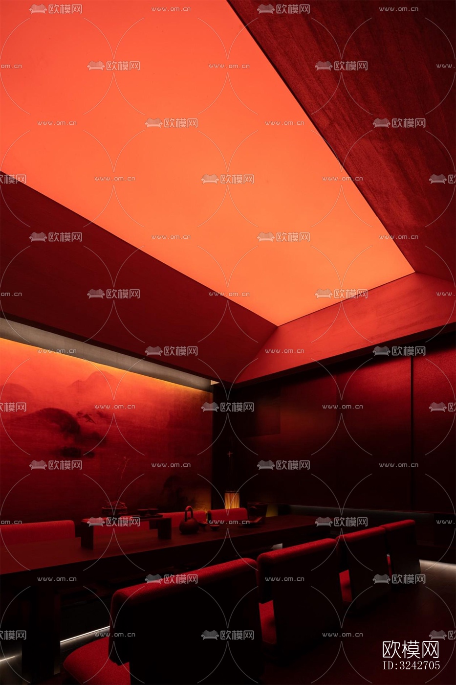 新中式中餐厅效果图下载（渲染图10）