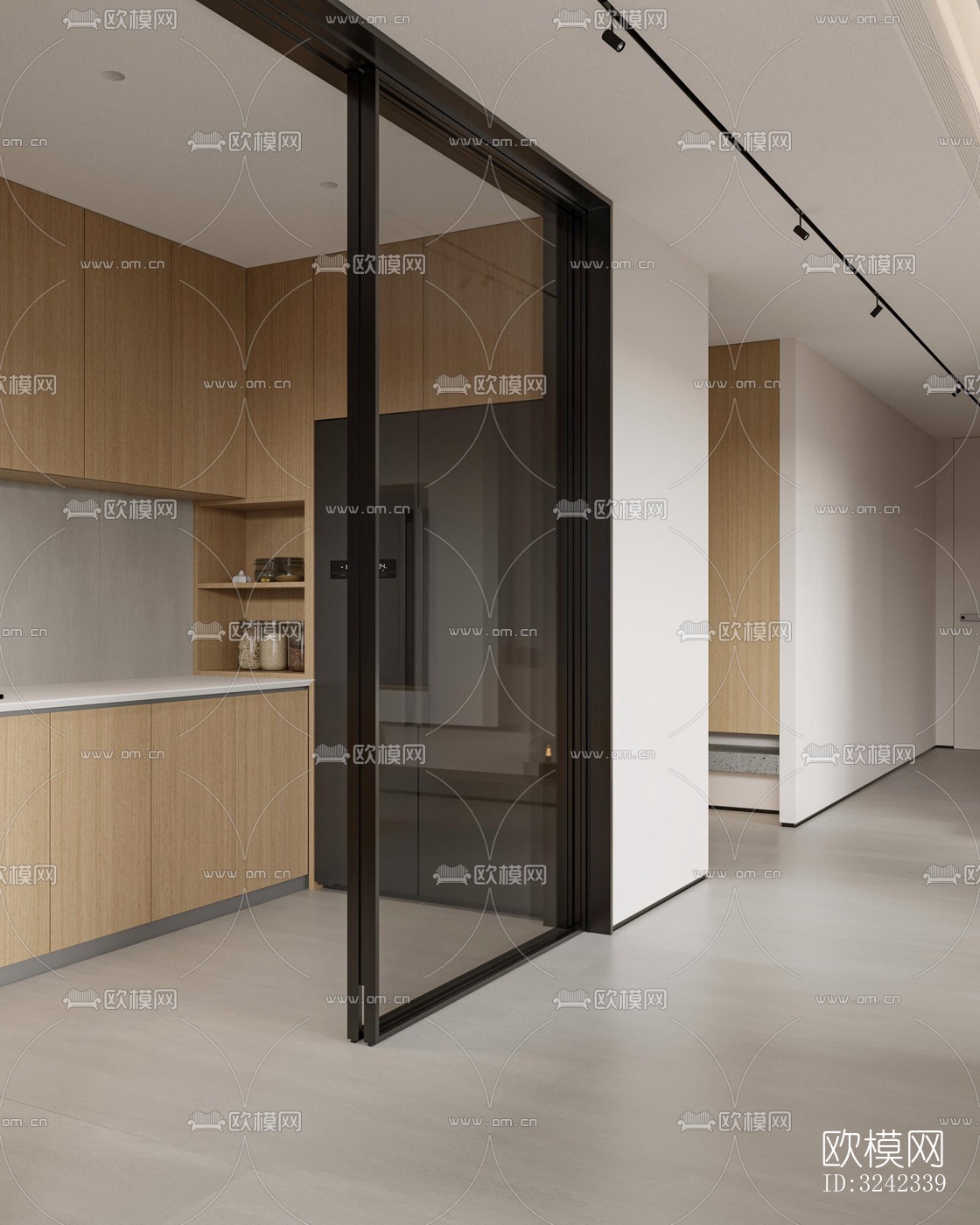 现代客餐厅效果图下载（渲染图2）