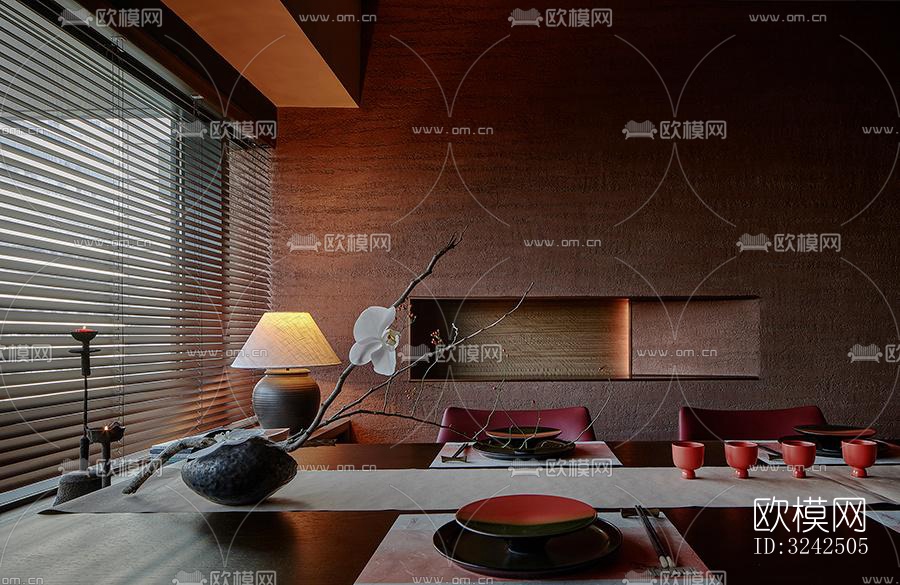 中古风中餐厅效果图下载（渲染图9）