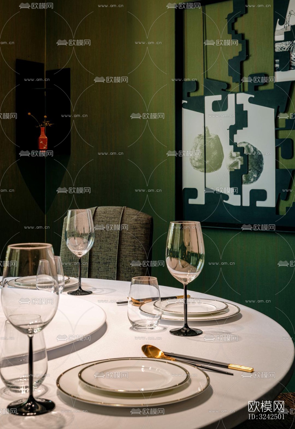 东南亚中餐厅效果图下载（渲染图4）