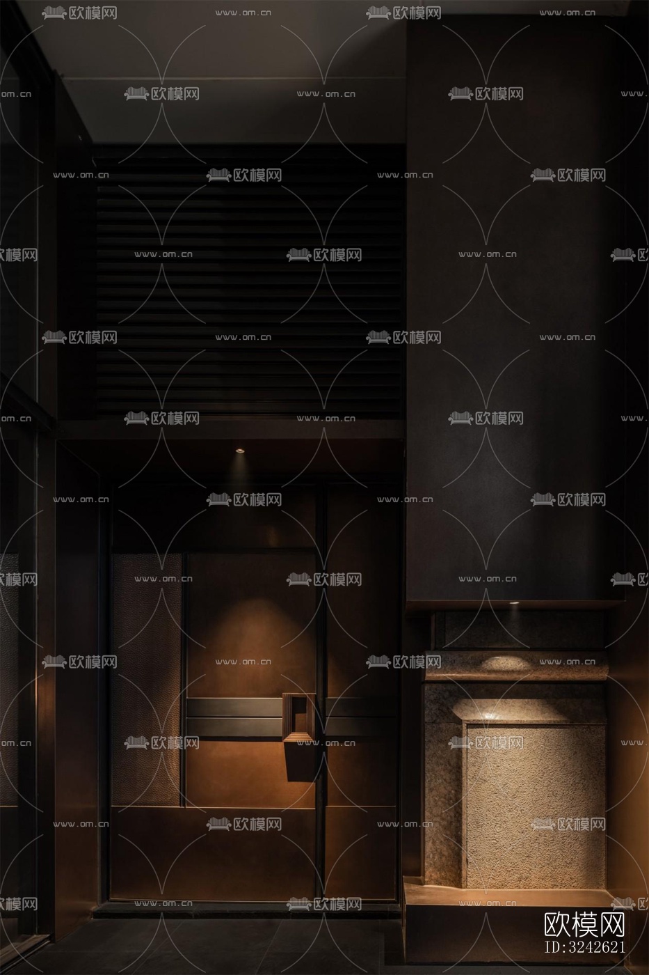 新中式中餐厅效果图下载（渲染图5）