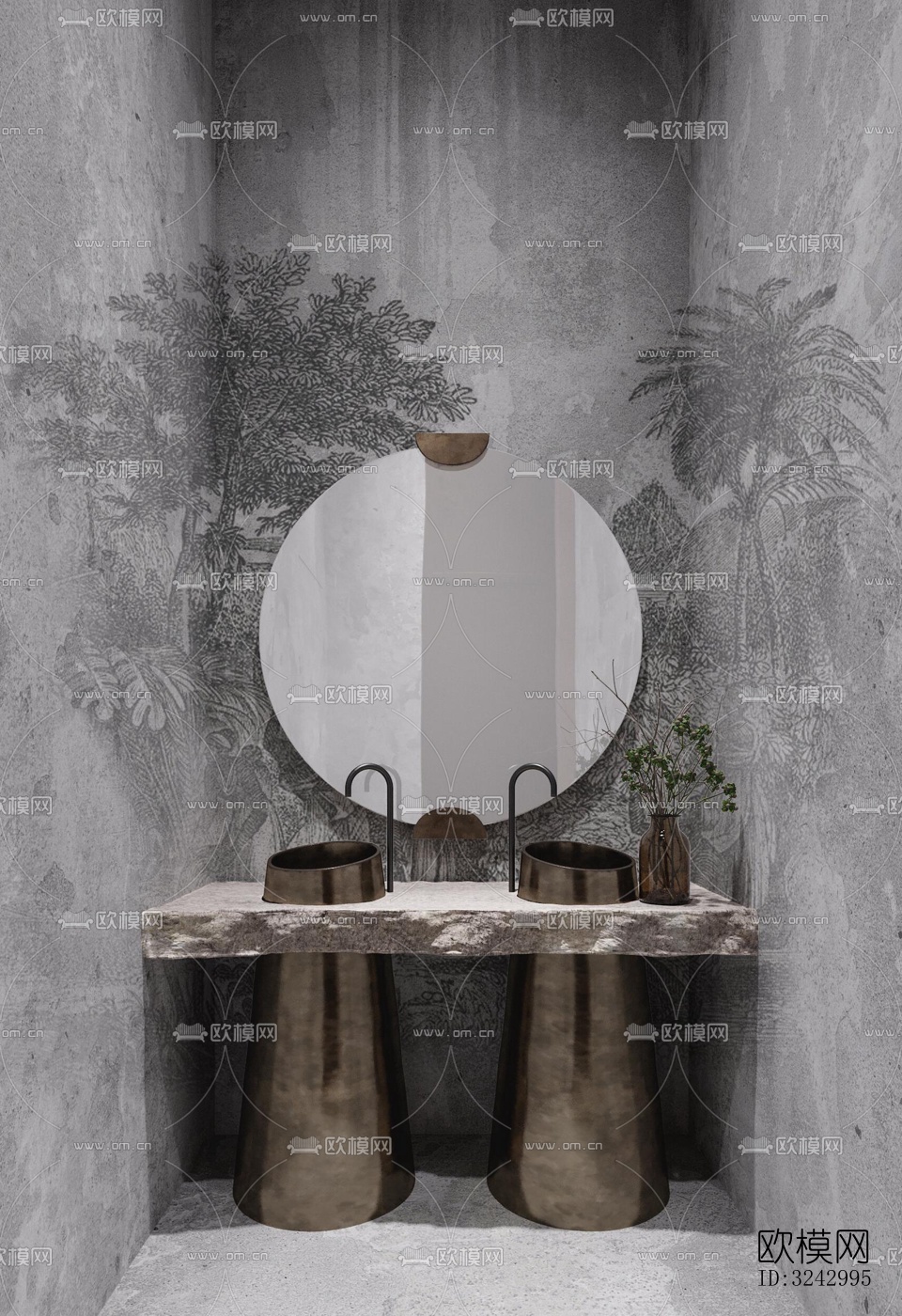 侘寂咖啡奶茶效果图下载（渲染图9）